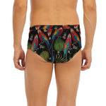 Embroidery Parrot Pattern Print Men's Briefs