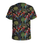 Embroidery Parrot Pattern Print Men's Sports T-Shirt