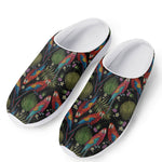 Embroidery Parrot Pattern Print Mesh Casual Shoes