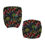 Embroidery Parrot Pattern Print Office Chair Cover