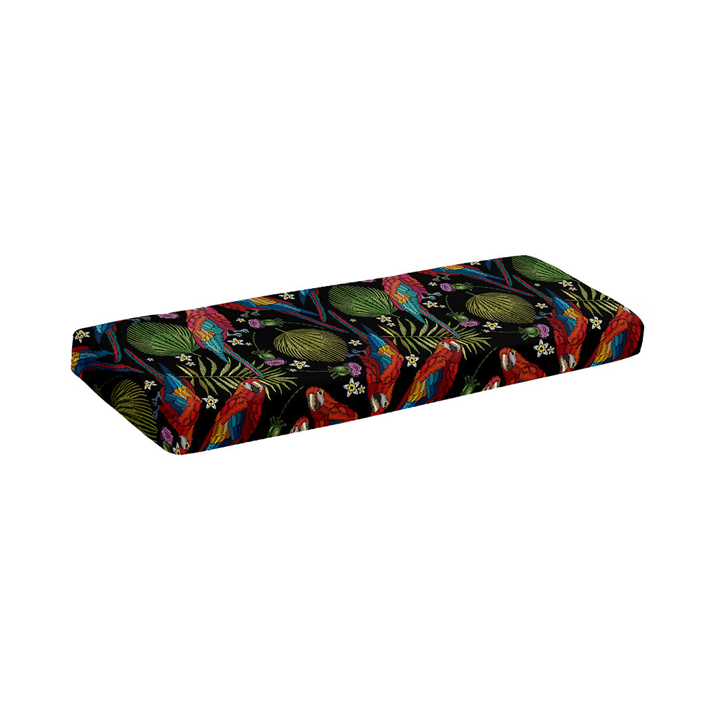 Embroidery Parrot Pattern Print Piano Keyboard Cover