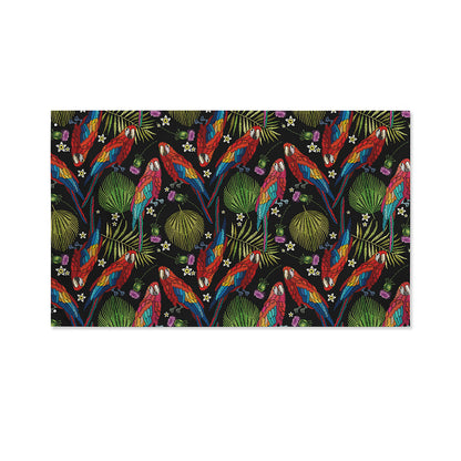 Embroidery Parrot Pattern Print Polyester Flag