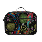 Embroidery Parrot Pattern Print Portable Lunch Bag
