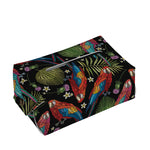 Embroidery Parrot Pattern Print Rectangle Tissue Box Cover