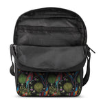 Embroidery Parrot Pattern Print Rectangular Crossbody Bag