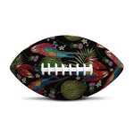 Embroidery Parrot Pattern Print Rugby Ball