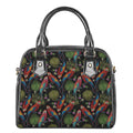 Embroidery Parrot Pattern Print Shoulder Handbag