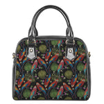 Embroidery Parrot Pattern Print Shoulder Handbag