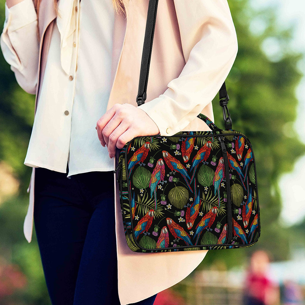 Embroidery Parrot Pattern Print Shoulder Strap Bible Bag