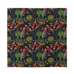 Embroidery Parrot Pattern Print Silk Bandana