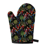 Embroidery Parrot Pattern Print Single Oven Mitt