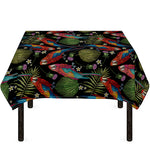 Embroidery Parrot Pattern Print Tablecloth