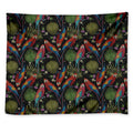 Embroidery Parrot Pattern Print Tapestry