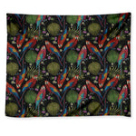 Embroidery Parrot Pattern Print Tapestry