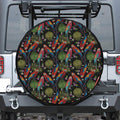 Embroidery Parrot Pattern Print Tire Cover