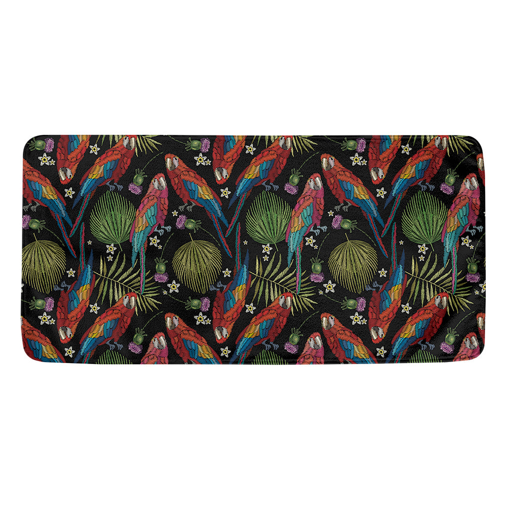 Embroidery Parrot Pattern Print Towel