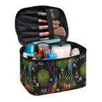 Embroidery Parrot Pattern Print Travel Makeup Bag