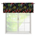 Embroidery Parrot Pattern Print Window Valance