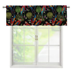Embroidery Parrot Pattern Print Window Valance