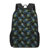 Embroidery Peacock Feather Print 17 Inch Backpack