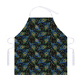 Embroidery Peacock Feather Print Adjustable Apron