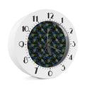 Embroidery Peacock Feather Print Alarm Clock