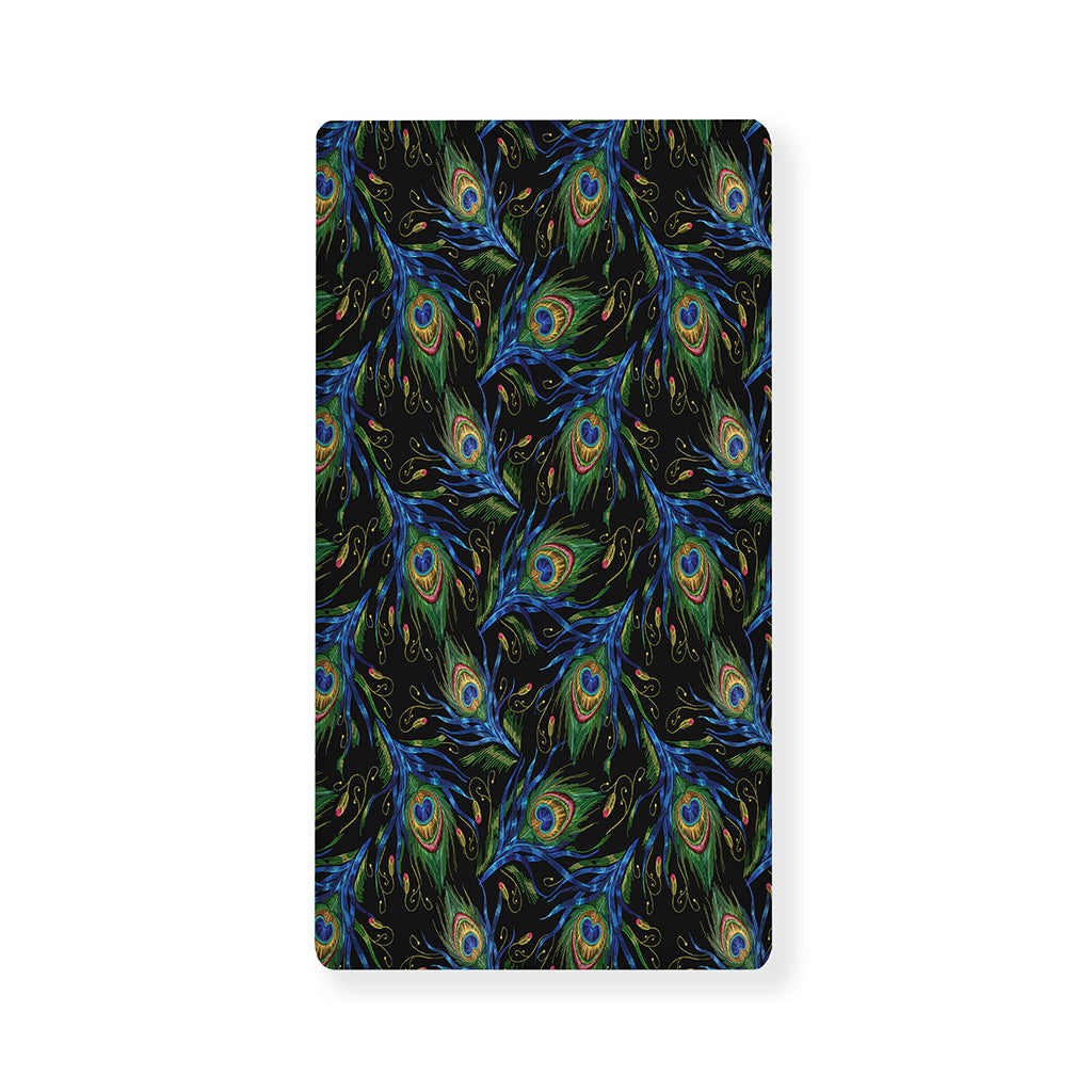 Embroidery Peacock Feather Print Baby Crib Sheet
