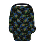 Embroidery Peacock Feather Print Baby Seat Cover