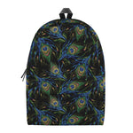 Embroidery Peacock Feather Print Backpack