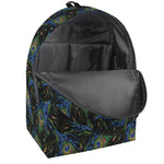 Embroidery Peacock Feather Print Backpack