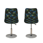 Embroidery Peacock Feather Print Bar Stool Covers