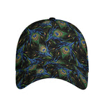 Embroidery Peacock Feather Print Baseball Cap