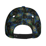 Embroidery Peacock Feather Print Baseball Cap