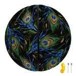 Embroidery Peacock Feather Print Basketball
