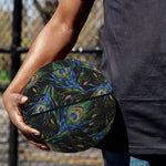 Embroidery Peacock Feather Print Basketball
