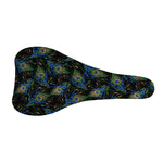 Embroidery Peacock Feather Print Bicycle Seat Cover