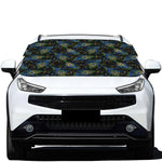 Embroidery Peacock Feather Print Car Windshield Snow Cover