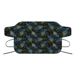 Embroidery Peacock Feather Print Car Windshield Snow Cover