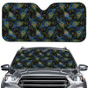 Embroidery Peacock Feather Print Car Windshield Sun Shade