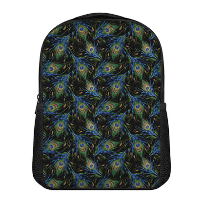 Embroidery Peacock Feather Print Casual Backpack