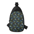 Embroidery Peacock Feather Print Sling Bag