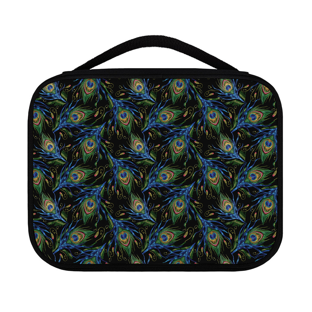 Embroidery Peacock Feather Print Classic Bible Case