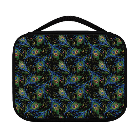 Embroidery Peacock Feather Print Classic Bible Case