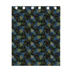 Embroidery Peacock Feather Print Curtain