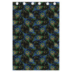 Embroidery Peacock Feather Print Curtain
