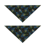 Embroidery Peacock Feather Print Dog Bandana