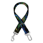 Embroidery Peacock Feather Print Dog Seat Belt