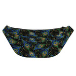 Embroidery Peacock Feather Print Fanny Pack