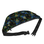 Embroidery Peacock Feather Print Fanny Pack