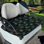 Embroidery Peacock Feather Print Golf Cart Seat Cover